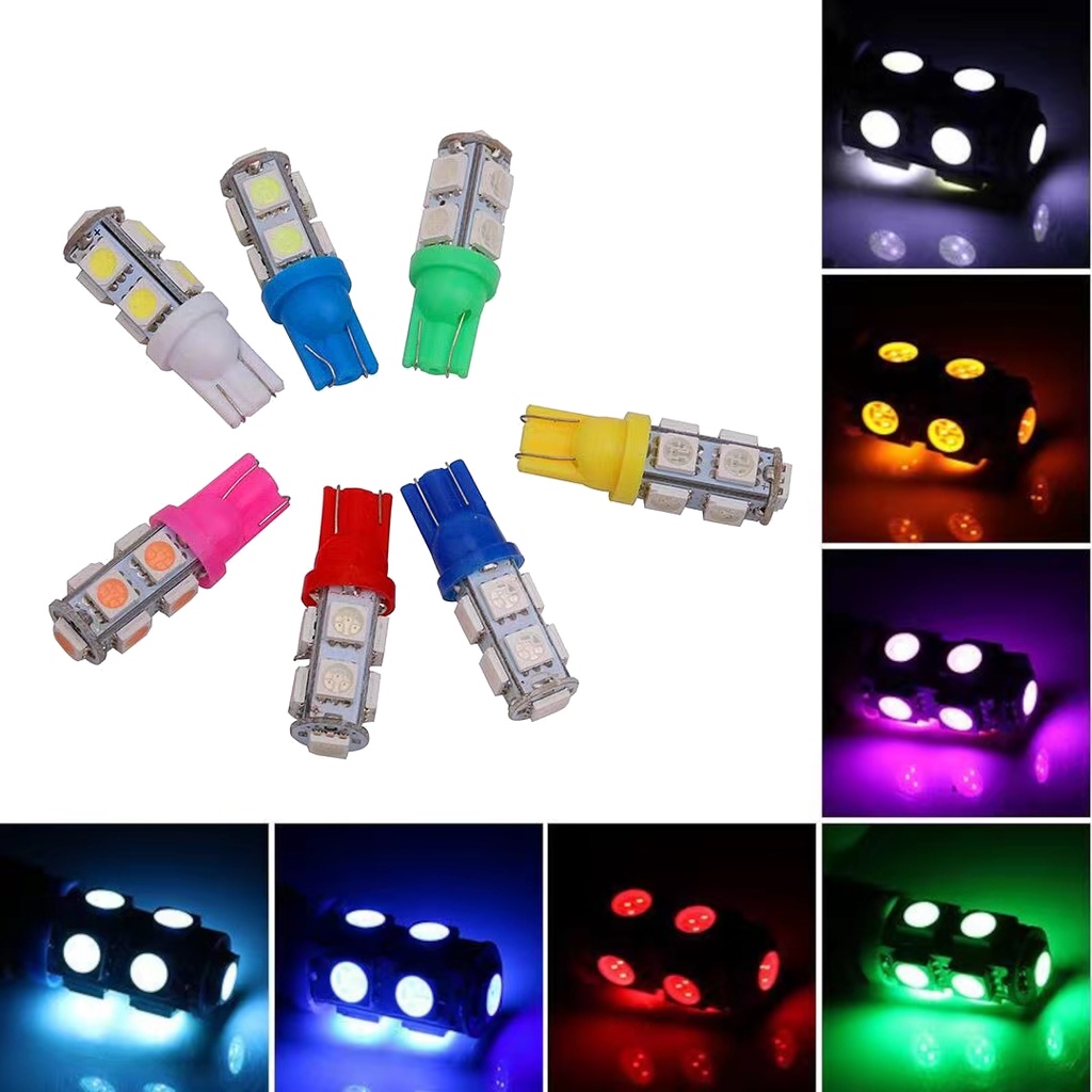 1pcs T10 หลอดไฟ LED 5050 9Smd หลอดไฟ LED รถ/รถจักรยานยนต์ LED 12V LED ภายในรถอุปกรณ์เสริม