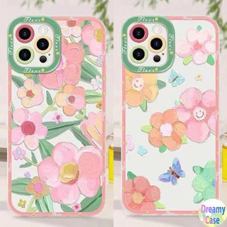 เคสโทรศัพท์มือถือนิ่ม ป้องกันเลนส์ ลายดอกไม้ ผีเสื้อ สีชมพู สําหรับ VIVO V23E V23 V21E V21 4G 5G V20 V15 S1 Z1 X50 X60 Pro V9 Youth Y33S Y21S Y21 Y52 Y72 5G Y53S Y51 Y51A Y31 2021