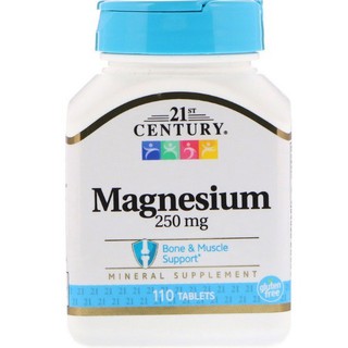 แมกนีเซียม 21st Century, Magnesium, 250 mg, 110 Tablets