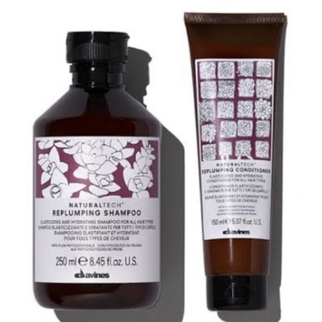 Davines Replumping Shampoo 250ml / Conditioner 150ml แชมพู ครีมนวด ดาวิเนส