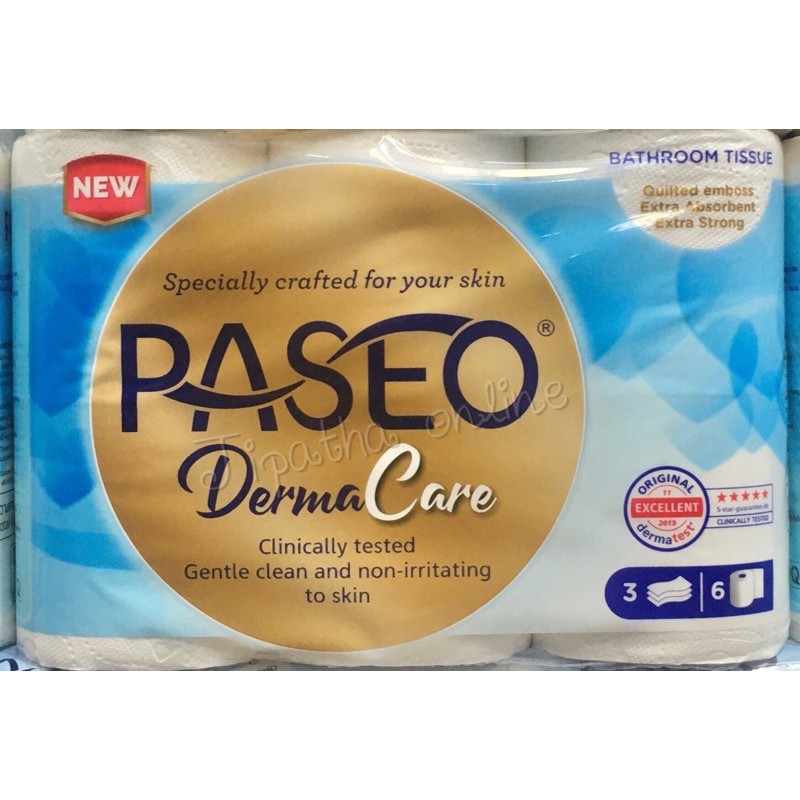 Paseo dermacare bathroom tissue พาซิโอ เดอร์มาแคร์ ทิชชู่ กระดาษชำระ ทิชชู