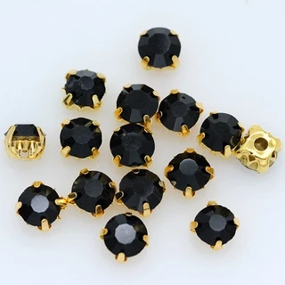 ก้ามปู 3-5 มม. สีทอง 100 ชิ้น/แพ็ค สำหรับเย็บ Rhinestone DIY