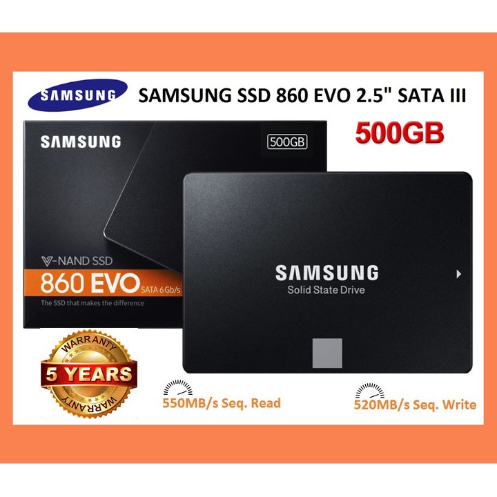 SSD Samsung 860 EVO 500GB SATA