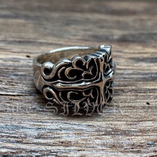 แหวนเงินแท้ สไตล์กอธิก ทรงเล็ก Gothic Sterling Silver 925 NSRG876