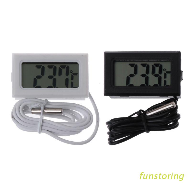 FUN Digital Thermometer LCD Instant Read Fridge Aquarium Monitor Display Detector