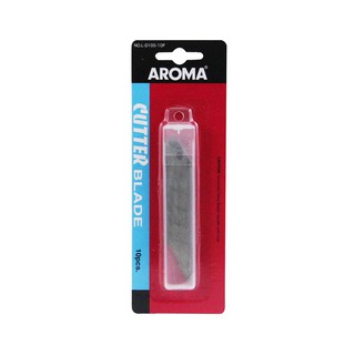 แผงใบมีดคัตเตอร์ขนาดใหญ่ AROMA L-D-100-10P ปลายเอียง 30 องศา บรรจุ 10 ใบ (PC)