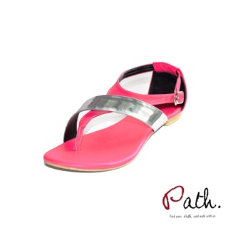 Pink matte sandals