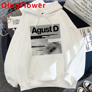 เสื้อกันหนาว มีฮู้ด ลายการ์ตูนอนิเมะ August D Harajuku Bangtan Kpop สไตล์เกาหลี
