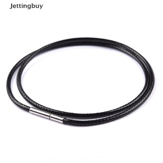 [Jettingbuy] ใหม่ สร้อยคอโช้คเกอร์ สายหนัง สเตนเลส สีดํา