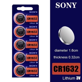 Sony ถ่านกระดุม SONY CR1632 Lithium 3V(1 แพ็ค 5 ก้อน)