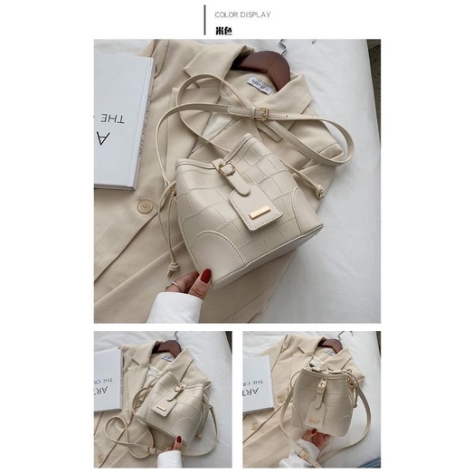 พร้อมส่ง010-กระเป๋าสะพายข้าง ทรงขนมจีบ หนังpu คลิปถ่ายจากงานจริง ...