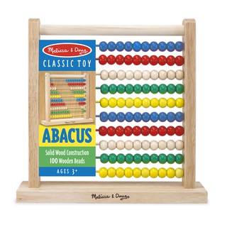 Melissa &amp; Doug - รุ่น 493 Abacus ของเล่นไม้ลูกคิด ส่งเสริมความเข้าใจ เรื่องจำนวน และตัวเลข อย่างดี ทนทาน