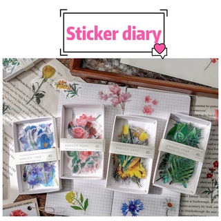 sticker diary 🍀🌺🌸🌼สุดน่ารัก20ภาพ40แผ่น