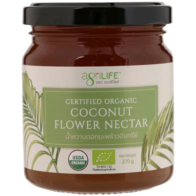 Work From Home PROMOTION ส่งฟรีน้ำหวานดอกมะพร้าวอินทรีย์ Agrilife Organic Coconut Flower Nectar 270g.  เก็บเงินปลายทาง