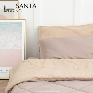 SANTA Bedding ชุดผ้าปูที่นอนพร้อมผ้านวม สีน้ำตาลอ่อน น้ำตาลเข้ม