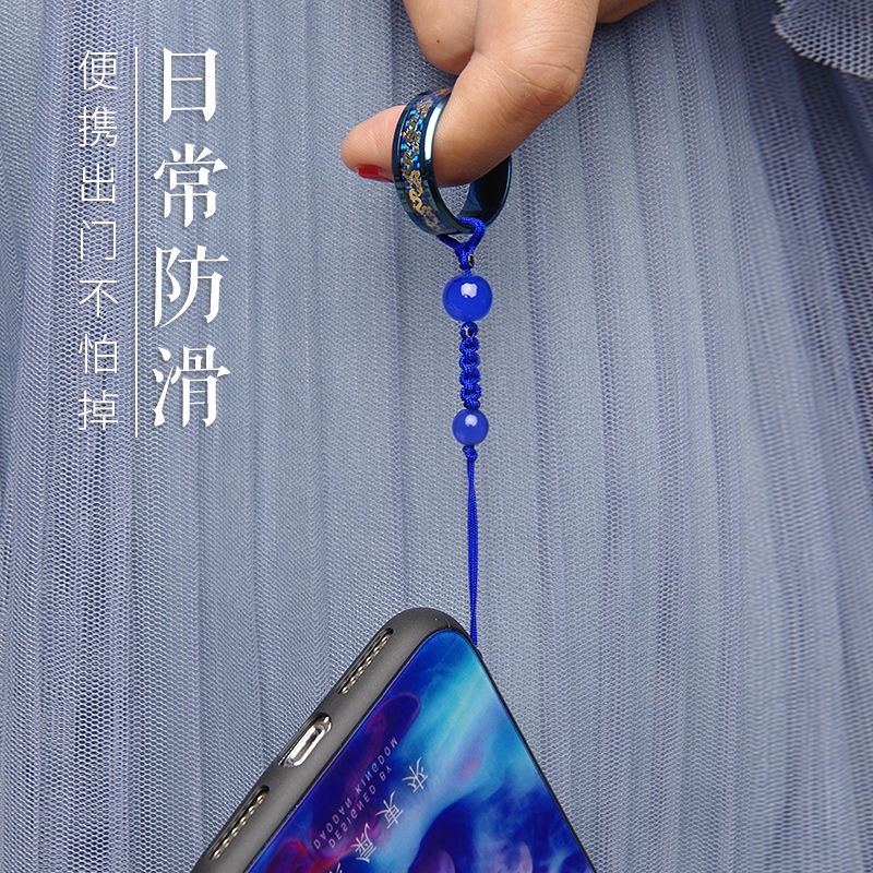 สายคล้องโทรศัพท์มือถือ แบบสั้น สไตล์จีน สร้างสรรค์ สําหรับ iPhone