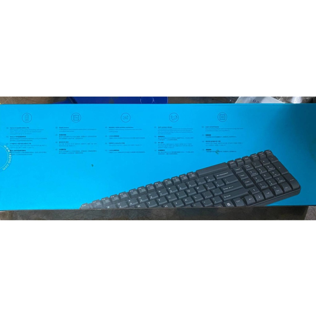 Rapoo E1050 Keyboard USB Wireless 2.4G ไทย-ENG 104 Keys KB-E1050-Black ...