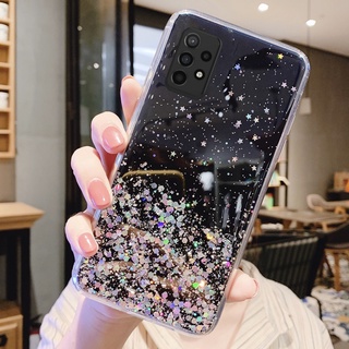 เคสโทรศัพท์ NEW Casing Samsung Galaxy A52S A22 A32 A42 A52 5G 4G A72 A12 Starry Sky Glitter Tpu Transpare Phone Case Soft Back Cover