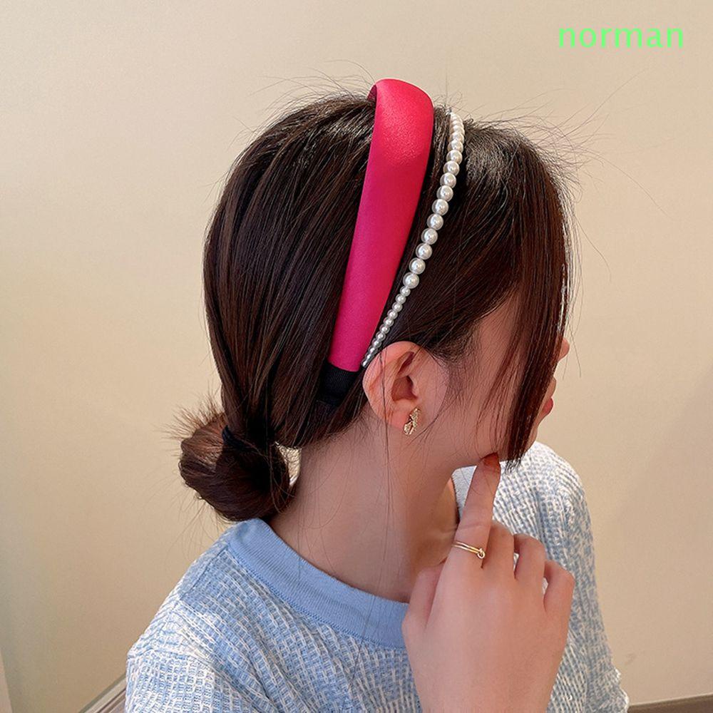 Doreen Cute Korean Style Headwear Retro Female Hairbands Pearl Headband