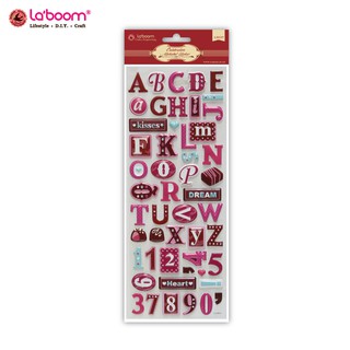 Laboom (ลาบูม) สติ๊กเกอร์ตัวอักษร รหัส LST37