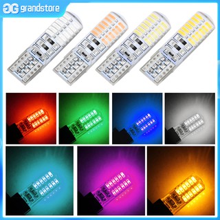 พร้อมส่ง หลอดไฟเลี้ยวซิลิกา T10 w5w 24SMD LED 1 ชิ้น สําหรับรถยนต์