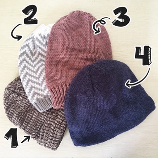 Beanie hat หมวกไหมพรมกันหนาว แฟชั่นสำหรับผู้ป่วย [คละแบบ]