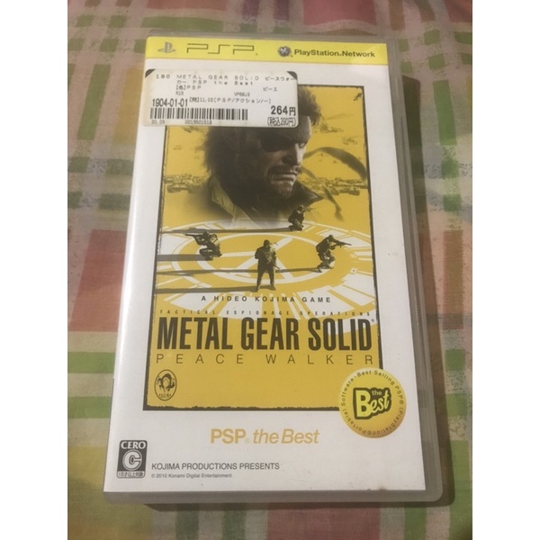 ตลับแท้ psp มือสองจากญี่ปุ่น เกมส์ Metal Gear Solid ภาค Peace Walker ปก the best น่าเล่น น่าสะสม