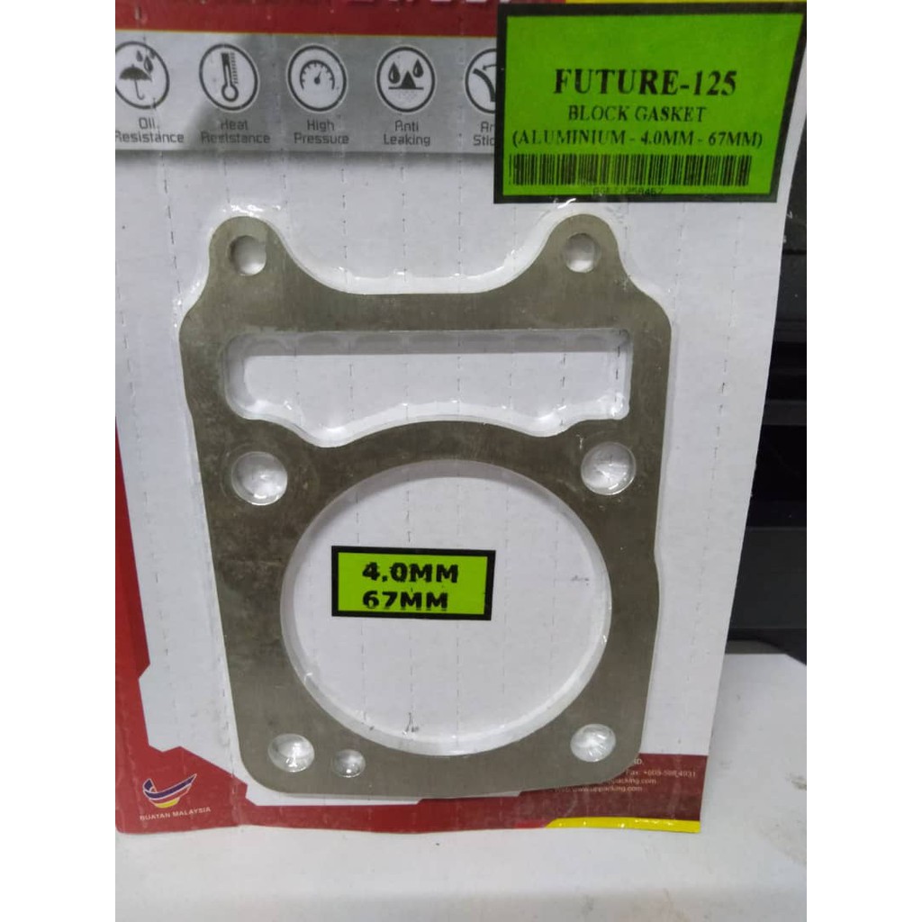 BLOCK GASKET ALUMINIUM 4.00MM-67MM HONDA FUTURE125 ยี่ห้อ UP