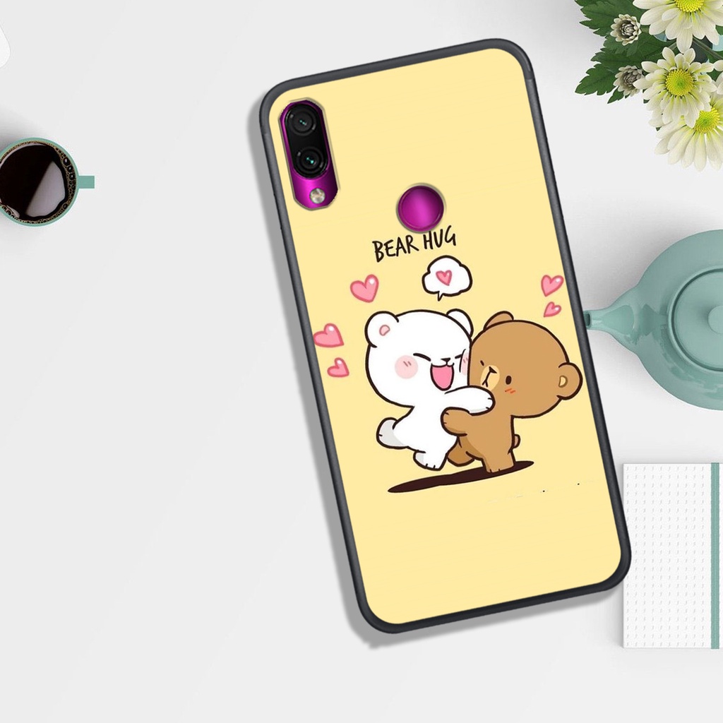 Xiaomi REDMI 7 / REDMI NOTE 7 / NOTE 5 PRO /NOTE 6 PRO Case, Super Cute MOCHI Bear Print, พื ้ นหลังที ่ สวยงามมาก