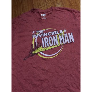 เสื้อยืดผ้าฝ้ายพิมพ์ลายแฟชั่นเสื้อ IRON MAN Size S มือ2