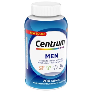 New EXP USA Centrum 200 Tablets Men Multivitamins Multimineral Vitamin D3 / B วิตามินรวมสำหรับผู้ชาย อาหารเสริมหลายแร่