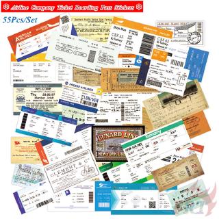 ❉ Airlines Flight Series 02 - Airline Company Tickets Air Boarding Pass Tickets สติ๊กเกอร์ ❉ 55Pcs/Set Waterproof DIY Mixed Doodle Decals สติ๊กเกอร์