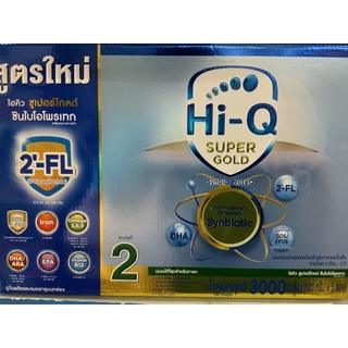 [ขายยกลัง-4กล่อง] นมผง HI-Q SuperGold 2 3000 g ไฮคิว ซูเปอร์โกลด์ สูตร 2 SYNBIO PROTEQ 3000 กรัม