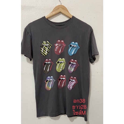 เสื้อวง The Rolling Stonesของแท้ปั๊มคอ