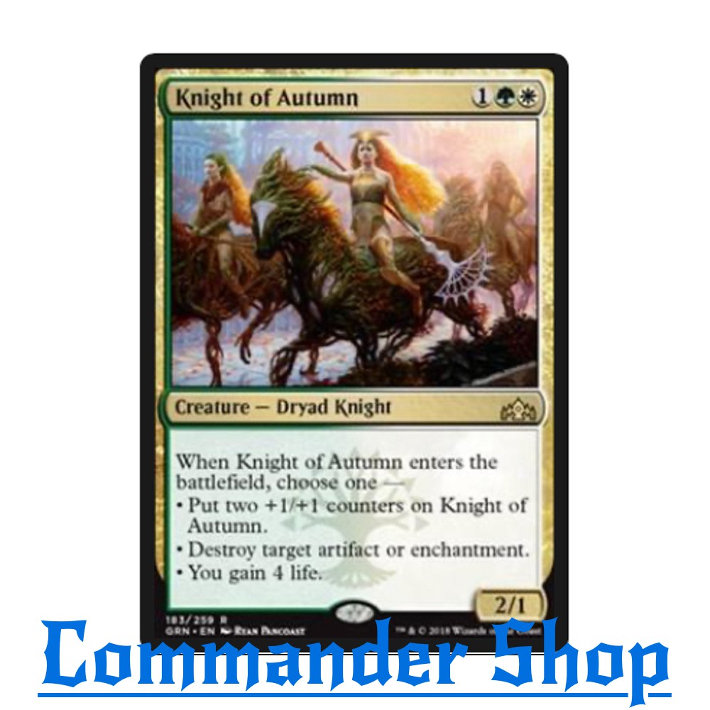 Knight of Autumn (Creature - Dryad Knight) Green White การ์ด Magic The Gathering (MTG)