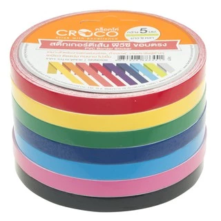 CROCO สติ๊กเกอร์ตีเส้น สีธรรมดา ขอบตรง