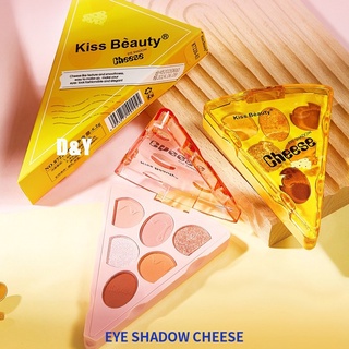 KISS Beauty ชีสชีสอายแชโดว์  6 สี  Cheese เกลี่ยง่าย เม็ดสีแน่น ติดทนนาน Matte Pearly NO.87220-03 พร้อมส่งจ้า