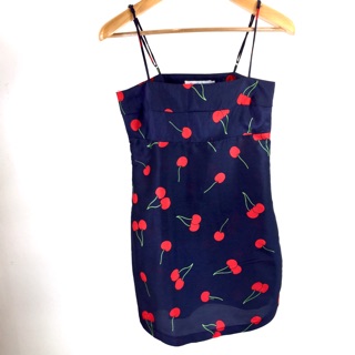 ชุดเดรสสั้น Cherry Print Mini Dress