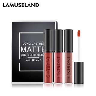 LAMUSELAND ลิปสติกเหลวเนื้อแมทกันน้ํา 12 สี la01/la03