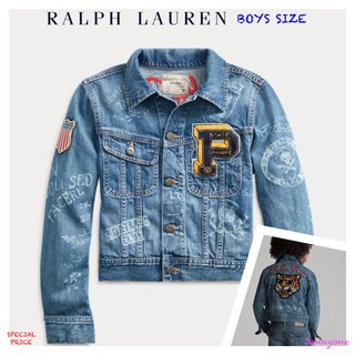 RALPH LAUREN DENIM GRAPHIC TRUCKER JACKET ( BOYS SIZE 8-20 YEARS )