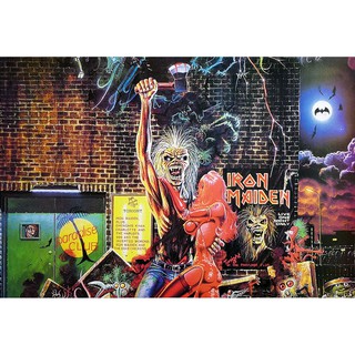 โปสเตอร์ รูปวาด วง ดนตรี เฮฟวีเมทัล IRON MAIDEN 1975 POSTER 24”x35” Inch English Heavy Metal V14