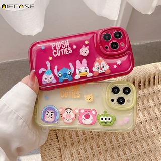 เคสโทรศัพท์มือถือนิ่ม กันกระแทก ลายการ์ตูนกระต่าย StellaLou Stitch Daisy Lotso Bear น่ารัก ตั้งได้ สําหรับ iPhone 13 12 11 Pro Max