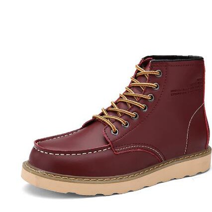 Men's Bootsรองเท้าบู๊ทหนัง สำหรับผู้ชาย สไตล์อังกฤษ High Genuine Leather Martin Boots