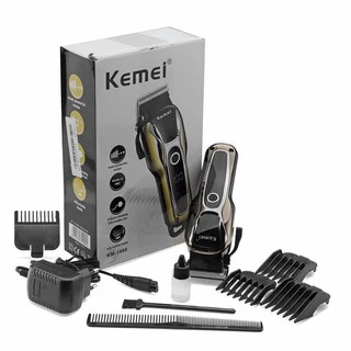 Kemei KM-1990 #แบตเตอเลี่ยนตัดผม ปัตตาเลี่ยนตัดผม แบตเตอเลี่ยนตัดผมไร้สาย ตัดผมชาย แกะลาย##