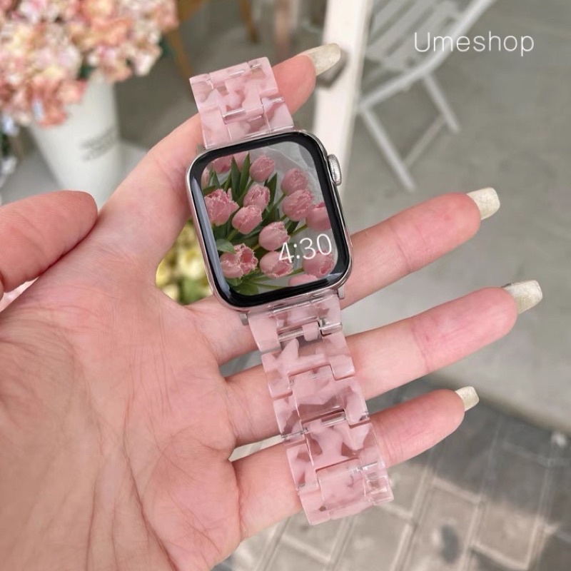 หินอ่อน สายนาฬิกา watch ultra10 9 8 7 SE  6 5 4 3 2 1 สีสวย มาใหม่ ขนาด38/44/41/45/40/46/49mm ปรับความยาวได้  สายนาฬิกา