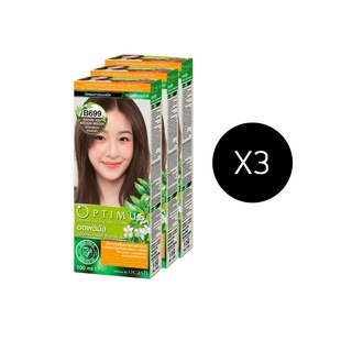 Dcash Optimus Color Cream 100ml (3 กล่อง) ออพติมัส ออร์แกนิค เฟรช คัลเลอร์ ครีม เบอร์ B699 น้ำตาลหม่นเทามอคค่า