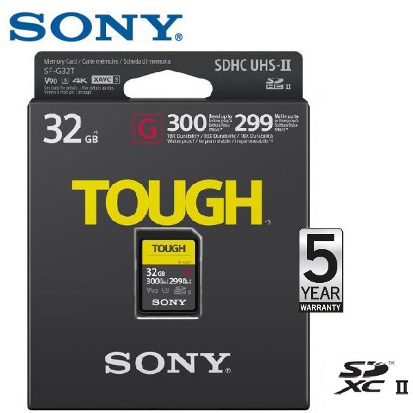 Sony 32GB SDHC UHS-II G-Series TOUGH 300MB/s