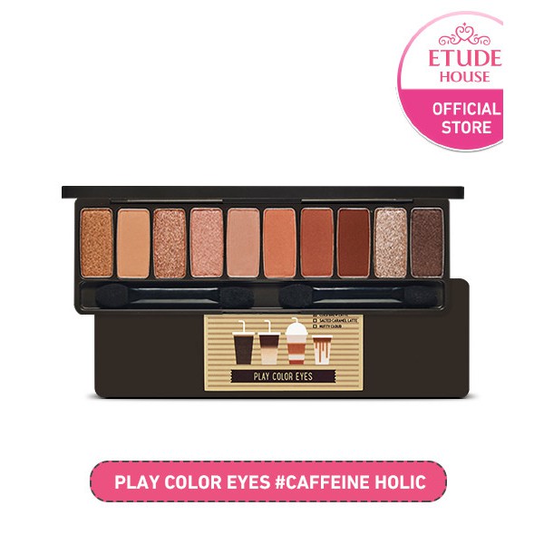 Etude Play Color Eye Cafeine Holic อายแชโดว์พาเลท บรรจุ 10 เฉดสีสวย เนรมิตให้ดวงตาคู่สวย ดูโดดเด่น เ