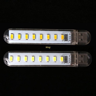 Btsg โคมไฟ Led Dc5V 8 Led Usb ขนาดพกพาสําหรับคอมพิวเตอร์