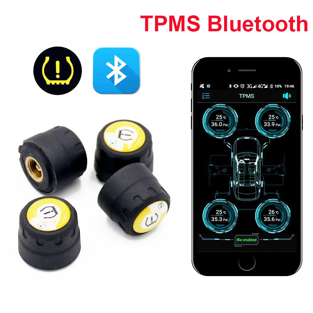 Tpms เซนเซอร์วัดความดันลมยาง บลูทูธ 4.0 ติดตั้งง่าย สําหรับ Android IOS